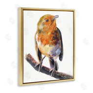 George Dyachenko | Orange European Robin Perched Bird Portrait
