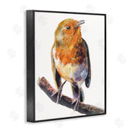 George Dyachenko | Orange European Robin Perched Bird Portrait