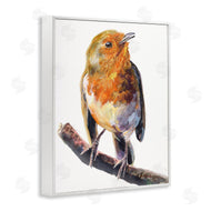 George Dyachenko | Orange European Robin Perched Bird Portrait
