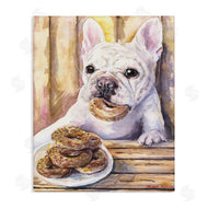 George Dyachenko | French Bulldog with Donuts Dessert Pet Dog