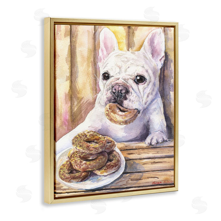 George Dyachenko | French Bulldog with Donuts Dessert Pet Dog