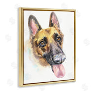 George Dyachenko | German Shepard Pet Dog Tongue Out Portrait