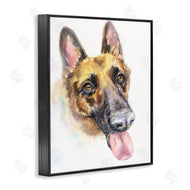 George Dyachenko | German Shepard Pet Dog Tongue Out Portrait