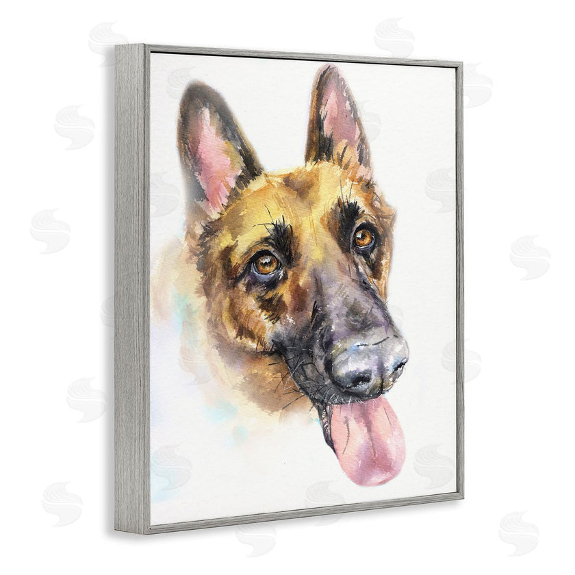 George Dyachenko | German Shepard Pet Dog Tongue Out Portrait