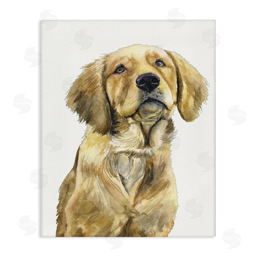 George Dyachenko | Golden Retriever Puppy Portrait Soft Yellow Dog