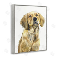 George Dyachenko | Golden Retriever Puppy Portrait Soft Yellow Dog