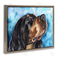 George Dyachenko | Gordon Setter Dog Portrait over Vibrant Blue