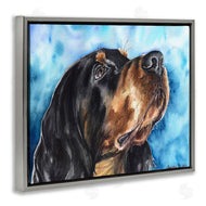 George Dyachenko | Gordon Setter Dog Portrait over Vibrant Blue