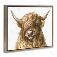George Dyachenko | Curly Hair Highland Cow Baby Cattle Portrait