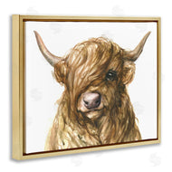 George Dyachenko | Curly Hair Highland Cow Baby Cattle Portrait