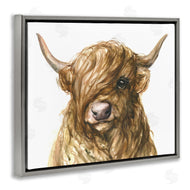George Dyachenko | Curly Hair Highland Cow Baby Cattle Portrait