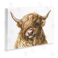 George Dyachenko | Curly Hair Highland Cow Baby Cattle Portrait