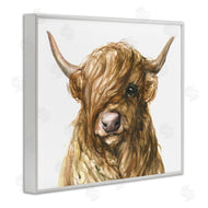George Dyachenko | Curly Hair Highland Cow Baby Cattle Portrait