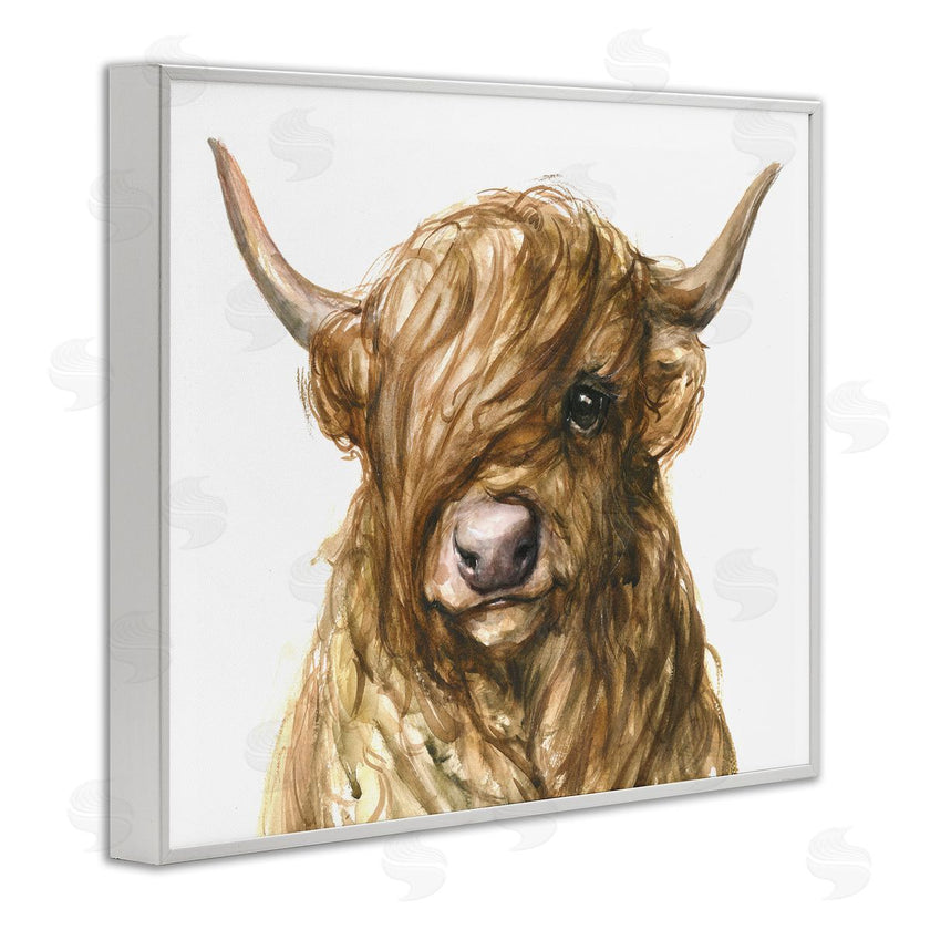 George Dyachenko | Curly Hair Highland Cow Baby Cattle Portrait