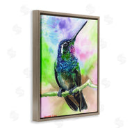 George Dyachenko | Vibrant Hummingbird Perched Soft Tie-Dye