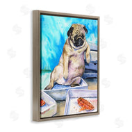 George Dyachenko | Chubby Pug Dog with Pizza Boxes Pet Portrait