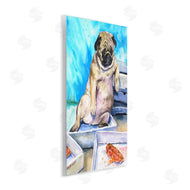 George Dyachenko | Chubby Pug Dog with Pizza Boxes Pet Portrait