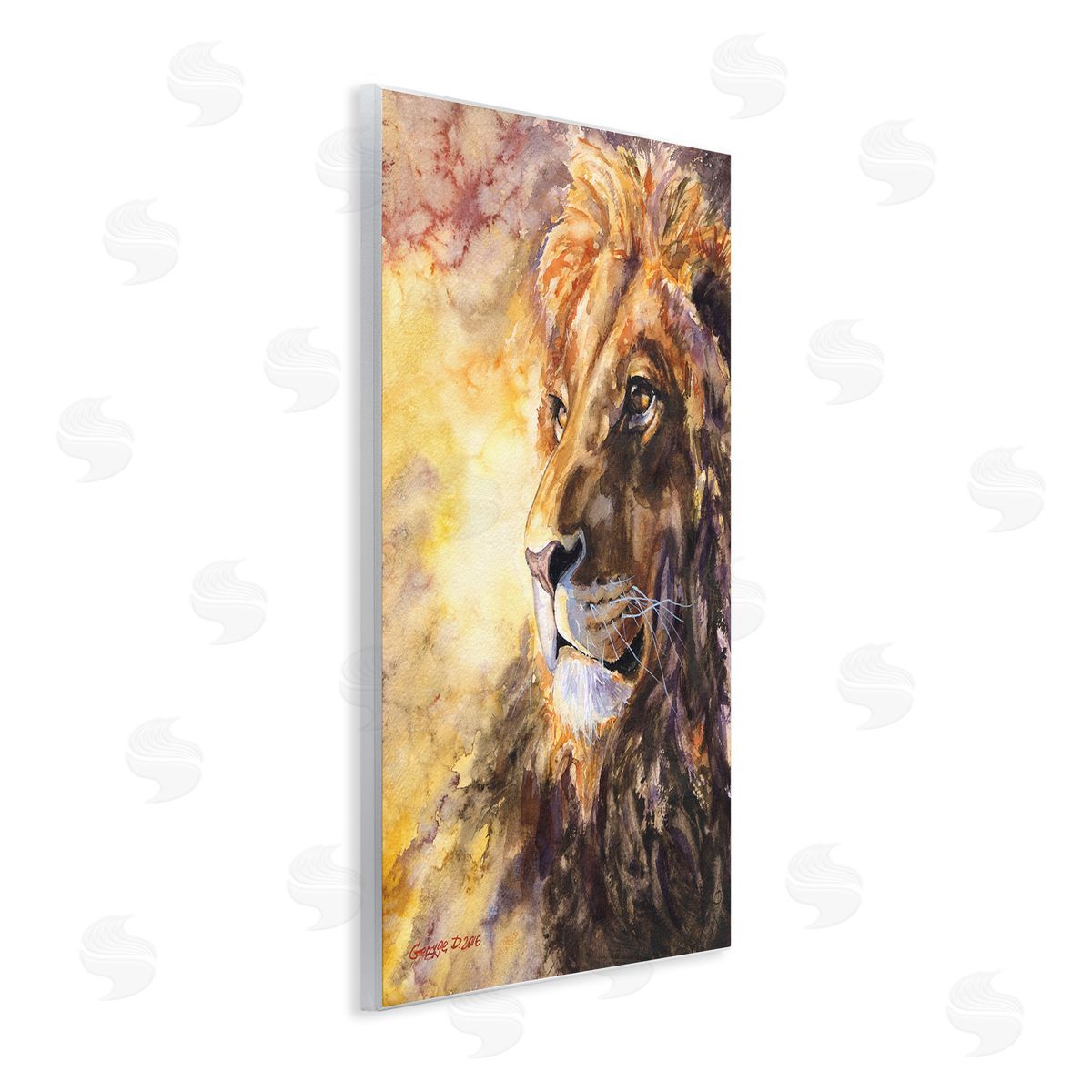 George Dyachenko Regal Lion Mane Safari Animal King Portrait Wall Plaque Art