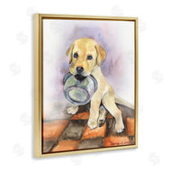 George Dyachenko | Hungry Labrador Puppy Dog Orange Tiles
