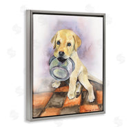 George Dyachenko | Hungry Labrador Puppy Dog Orange Tiles