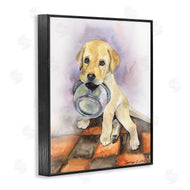 George Dyachenko | Hungry Labrador Puppy Dog Orange Tiles