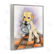 George Dyachenko | Hungry Labrador Puppy Dog Orange Tiles