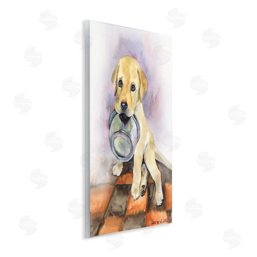 George Dyachenko | Hungry Labrador Puppy Dog Orange Tiles