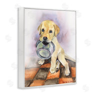 George Dyachenko | Hungry Labrador Puppy Dog Orange Tiles