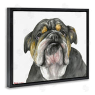 George Dyachenko | Chubby Bulldog Portrait Old Dog Charm Black Brown