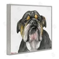 George Dyachenko | Chubby Bulldog Portrait Old Dog Charm Black Brown