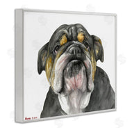 George Dyachenko | Chubby Bulldog Portrait Old Dog Charm Black Brown
