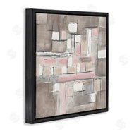 Merri Pattinian | Soft Pink Neutral Abstract Patchwork Geometric Pattern