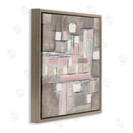 Merri Pattinian | Soft Pink Neutral Abstract Patchwork Geometric Pattern