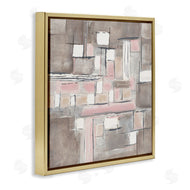 Merri Pattinian | Soft Pink Neutral Abstract Patchwork Geometric Pattern