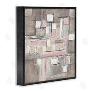 Merri Pattinian | Soft Pink Neutral Abstract Patchwork Geometric Pattern