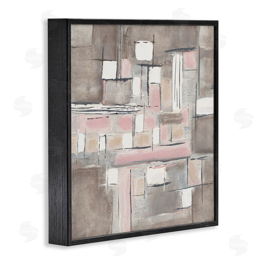 Merri Pattinian | Soft Pink Neutral Abstract Patchwork Geometric Pattern