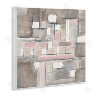 Merri Pattinian | Soft Pink Neutral Abstract Patchwork Geometric Pattern