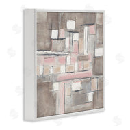 Merri Pattinian | Soft Pink Neutral Abstract Patchwork Geometric Pattern