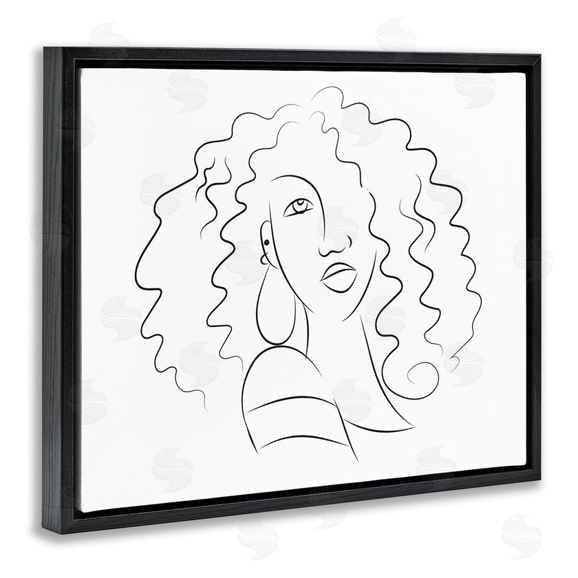 Deidre Mosher | Female Line Portrait Curly Hair Fashion Detail