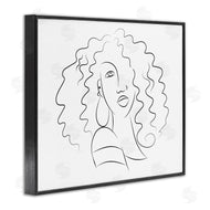 Deidre Mosher | Female Line Portrait Curly Hair Fashion Detail