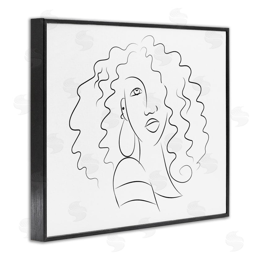 Deidre Mosher | Female Line Portrait Curly Hair Fashion Detail