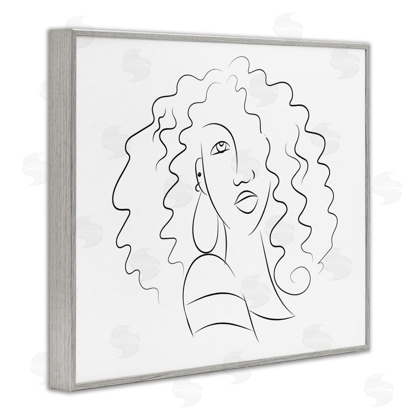 Deidre Mosher | Female Line Portrait Curly Hair Fashion Detail