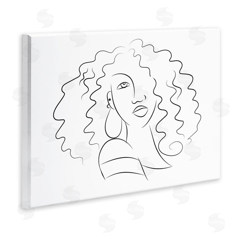 Deidre Mosher | Female Line Portrait Curly Hair Fashion Detail