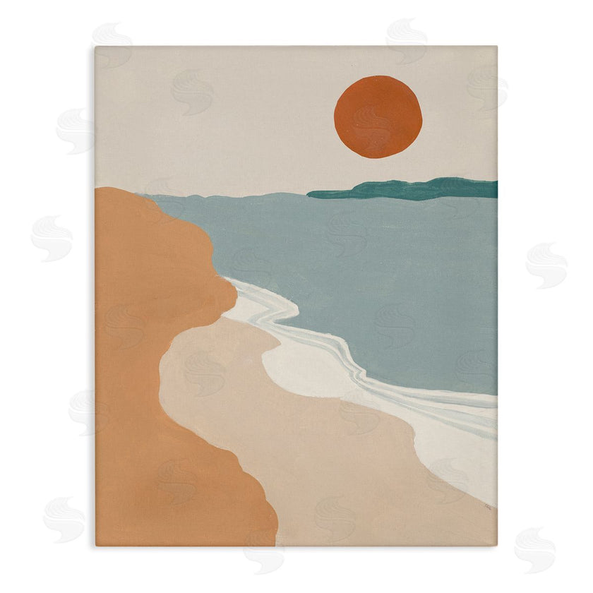 Patricia Pinto | Soft Neutral Coastal Landscape Terracotta Brown