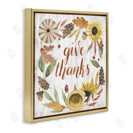 Grace Popp | Give Thanks Whimsical Typography Harvest Foliage