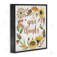 Grace Popp | Give Thanks Whimsical Typography Harvest Foliage