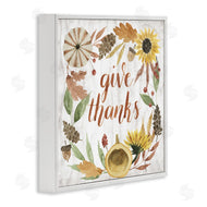 Grace Popp | Give Thanks Whimsical Typography Harvest Foliage