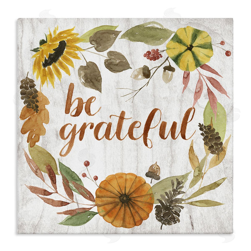 Grace Popp | Be Thankful Whimsical Text Autumn Foliage