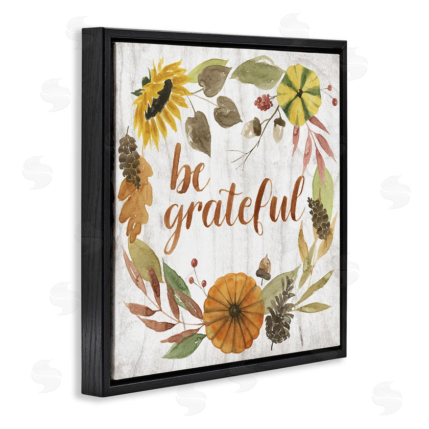 Grace Popp | Be Thankful Whimsical Text Autumn Foliage