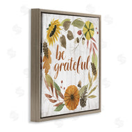 Grace Popp | Be Thankful Whimsical Text Autumn Foliage